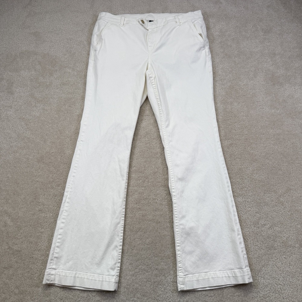 Tommy Bahama Bootcut Jeans Womens 12 White Stretch Trouser Coastal